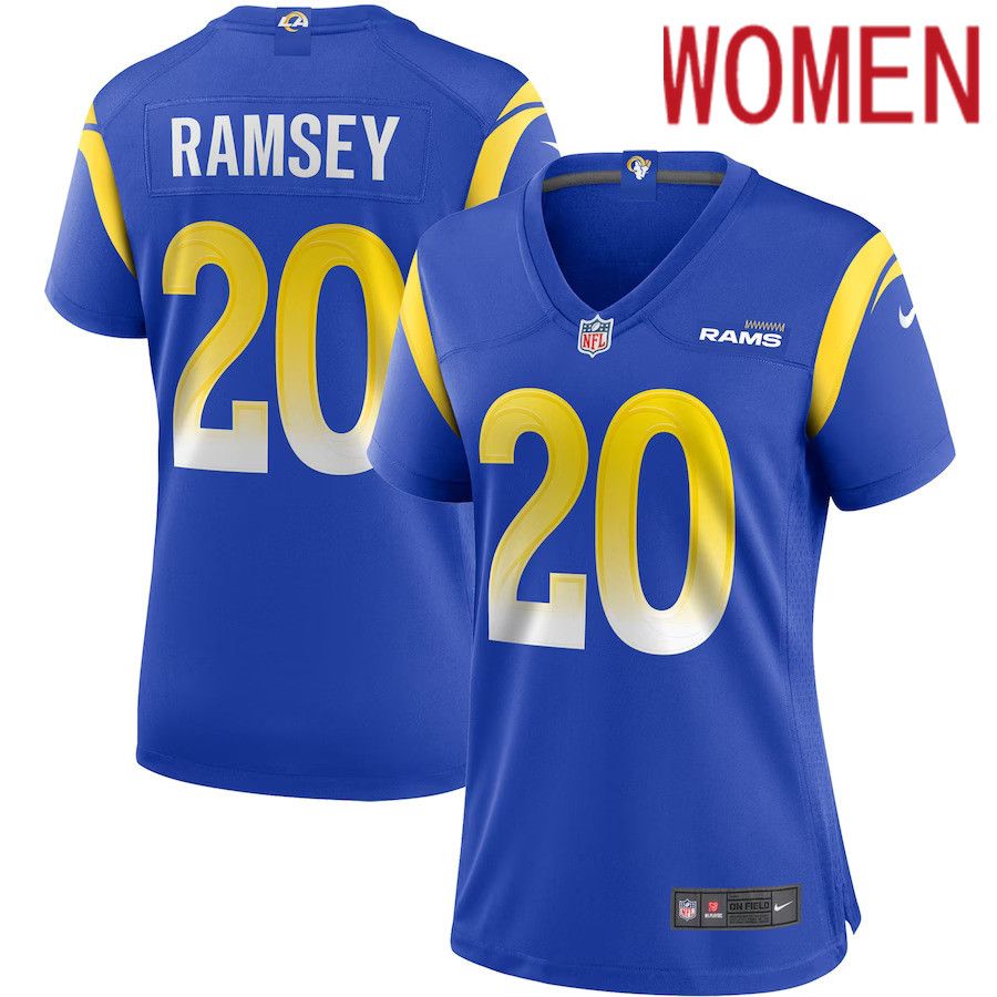 Women Los Angeles Rams #20 Jalen Ramsey Nike Royal Game NFL Jersey